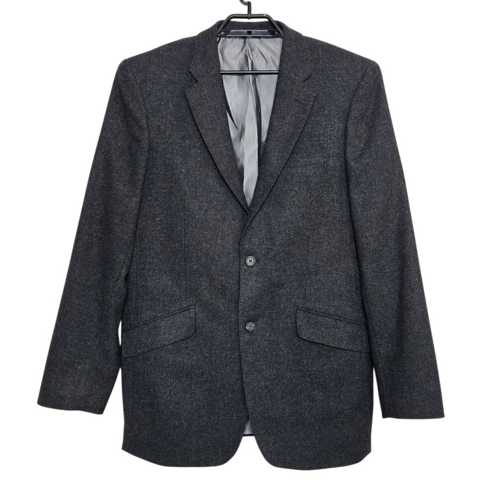Mens Banana Republic Blazer Jacket Size 42L Wool Gray Two Button